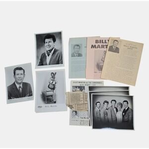 Vintage 60s 70s Billy Martin Country Music Press Photos & Press Releases 8x10